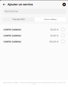 Carte cadeau | Votre Artisan Coiffeur à Evin Malmaison (62)